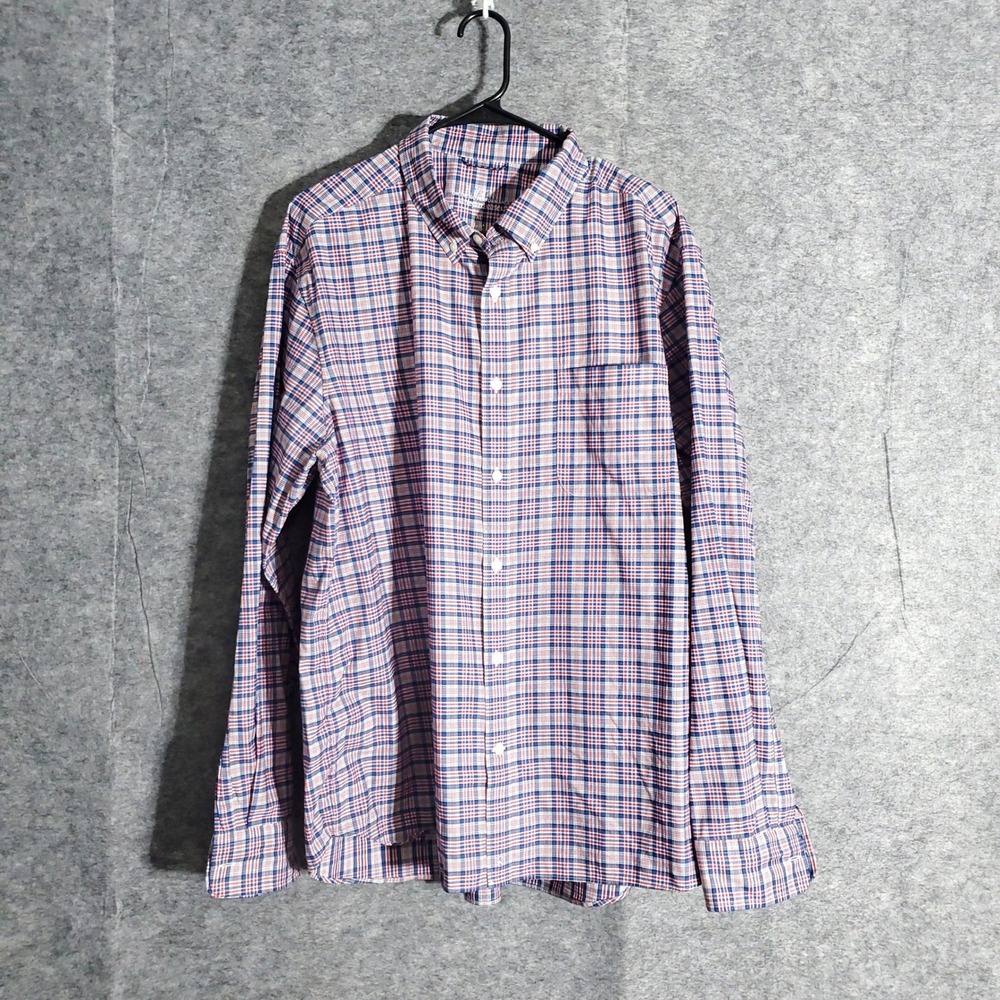 Vineyard Vines On The Go Performance Plaid Button Down Shirt Men XL Wicking